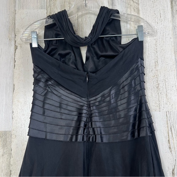 Vintage Y2K Halter Neck Dress by TADASHI Black Sz 6 Made In USA Party Cocktail - Picture 4 of 11